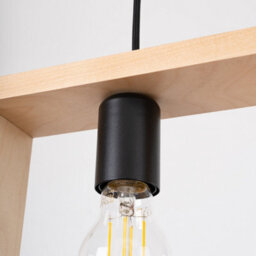 Luminosa Lighting Luminosa Aries Square Pendant Ceiling Light Natural Wood - thumbnail 9