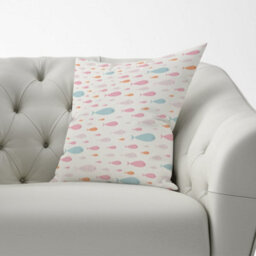 Warren Reed Designer Hand Drawn Swimming Fish Cushions 60Cm X 60Cm - thumbnail 2
