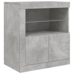 Berkfield Sideboard With Led Lights Concrete Grey 181.5X37X67 Cm - thumbnail 9