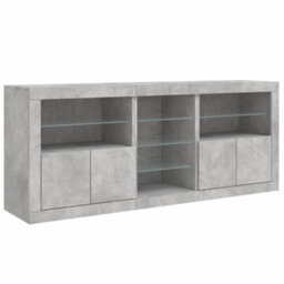 Berkfield Sideboard With Led Lights Concrete Grey 181.5X37X67 Cm - thumbnail 5