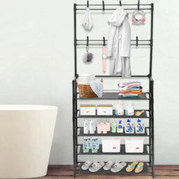 Stand Hooks And Hallway Entryway Storage Rack Shoe Unit Display Hanger Coat Bench - thumbnail 4