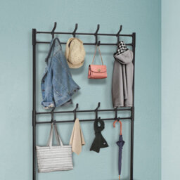 Stand Hooks And Hallway Entryway Storage Rack Shoe Unit Display Hanger Coat Bench - thumbnail 6