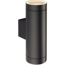 4 Pack Up & Down Twin Outdoor Wall Light - 2 X 7W Gu10 Led - Textured Black - thumbnail 5