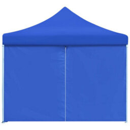 Berkfield Folding Pop-Up Party Tent With 8 Sidewalls 3X9 M Blue - thumbnail 6