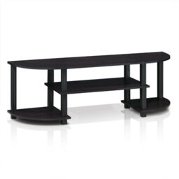 Walplus Furinno Turn-S-Tube Wide Tv Entertainment Center, Dark Walnut - thumbnail 3