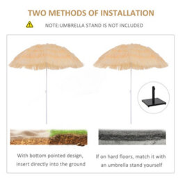 Outsunny Garden Patio Hawaii Beach Sun Umbrella Sunshade Outdoor Folding Tilting Parasol - thumbnail 4