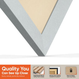 "30X17"" Silver Sleek Vinyl Record Frame With Ivory Mount For 12 Inch Lp Album Cover & Disc - Ak Frames" - thumbnail 3