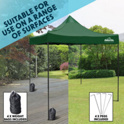 Loops Heavy Duty 2X2M Green Pop-Up Gazebo For All Outdoor Events - thumbnail 5