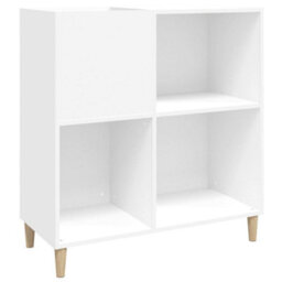 Vidaxl Record Cabinet White 84.5X38X89 Cm Engineered Wood