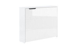 Arte Work Concept Convertible Hidden Desk Left In White Gloss - Glossy Foldaway Desk With Sleek Matt Frame - thumbnail 2