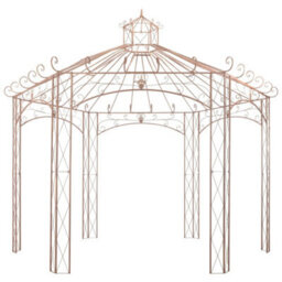 Berkfield Garden Pavilion Antique Brown 4 M Iron - thumbnail 2
