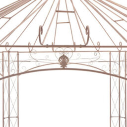 Berkfield Garden Pavilion Antique Brown 4 M Iron - thumbnail 3