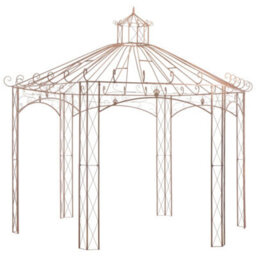 Berkfield Garden Pavilion Antique Brown 4 M Iron - thumbnail 1