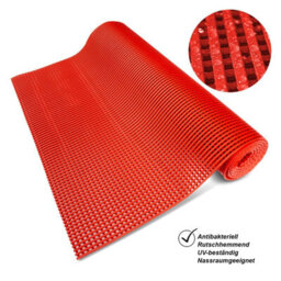 Floordirekt Adria Anti Slip Workplace Mat Uv Resistant Wet Area Drainage Rubber Runner Indoor Outdoor Red 120 X 100 Cm - thumbnail 5