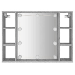 Berkfield Mirror Cabinet With Led Grey Sonoma 76X15X55 Cm - thumbnail 7