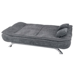 Darphe Grey Modern Convertible Sofa Bed, 2-Seater Linen Sleeper Couch With Dual-Layer Cushion And Spring Support - thumbnail 2