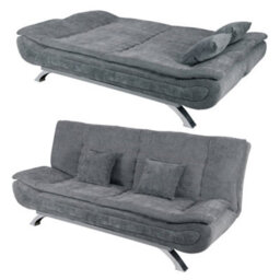 Darphe Grey Modern Convertible Sofa Bed, 2-Seater Linen Sleeper Couch With Dual-Layer Cushion And Spring Support - thumbnail 4