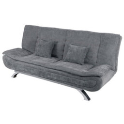 Darphe Grey Modern Convertible Sofa Bed, 2-Seater Linen Sleeper Couch With Dual-Layer Cushion And Spring Support