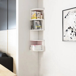 5 Tier Floating Corner Shelves Wooden Storage Display - thumbnail 4