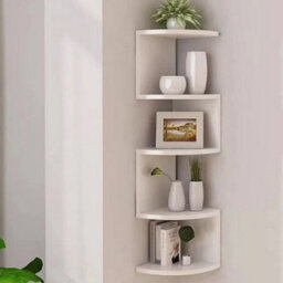 5 Tier Floating Corner Shelves Wooden Storage Display - thumbnail 5