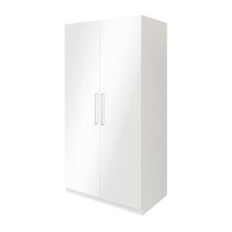 GoodHome Atomia All In One Modern Gloss & Matt White Large Double Wardrobe (H)1929mm (W)1000mm (D)596mm - thumbnail 1