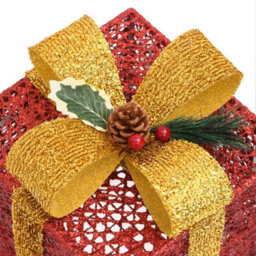 Berkfield Decorative Christmas Gift Boxes 3 Pcs Red Outdoor Indoor - thumbnail 7