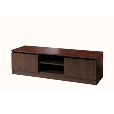 Low Tv Cabinet Stand In Dark Wenge Oak - image 1