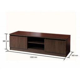 Low Tv Cabinet Stand In Dark Wenge Oak - thumbnail 2