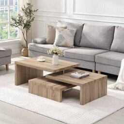 Furniture in Fashion Design Rotating Wooden Coffee Table With 3 Tops In Sanremo Oak - thumbnail 2