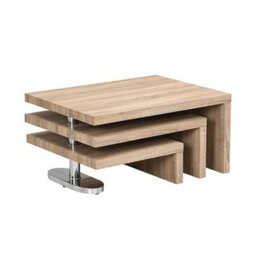 Furniture in Fashion Design Rotating Wooden Coffee Table With 3 Tops In Sanremo Oak - thumbnail 3