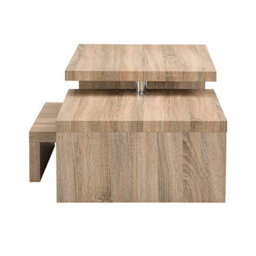 Furniture in Fashion Design Rotating Wooden Coffee Table With 3 Tops In Sanremo Oak - thumbnail 6