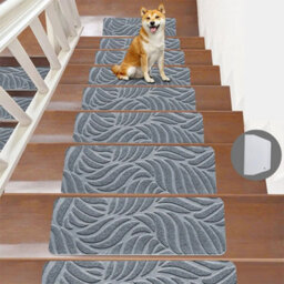 15 Pcs Grey Non-Slip Stair Pads For Home Safety & Decor