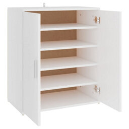 Berkfield Shoe Cabinet White 60X35X70 Cm Engineered Wood - thumbnail 2