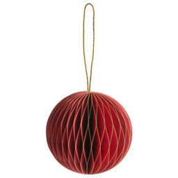 Beliani Set Of 18 Christmas Tree Ornaments Susa Paper Red - thumbnail 5