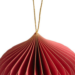 Beliani Set Of 18 Christmas Tree Ornaments Susa Paper Red - thumbnail 8