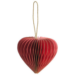 Beliani Set Of 18 Christmas Tree Ornaments Susa Paper Red - thumbnail 6