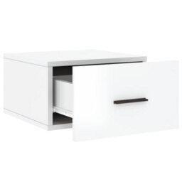 Berkfield Durable Wall-Mounted Bedside Cabinets 2 Pcs High Gloss White 35X35X20 Cm - thumbnail 7