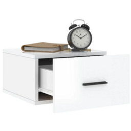 Berkfield Durable Wall-Mounted Bedside Cabinets 2 Pcs High Gloss White 35X35X20 Cm - thumbnail 4