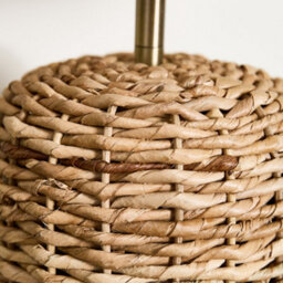 Dibor Traditional Style Natural Woven Rattan Tall  Bedroom Living Room Bedside Table Lamp - thumbnail 5