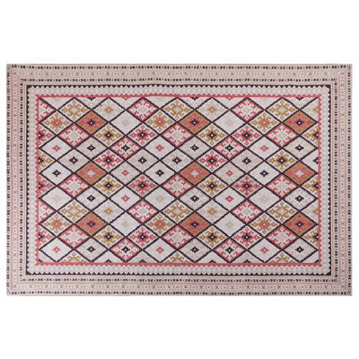Beliani Rug Anadag Red 200 X 300 Cm Cotton - image 1