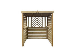 Edecks The Grillhouse Wooden Bbq Shelter With Inner Shelves 6 X 7Ft - Full Sides Chevron Back Outdoor Garden Barbecue Grill Gazebo - thumbnail 7