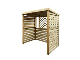 Edecks The Grillhouse Wooden Bbq Shelter With Inner Shelves 6 X 7Ft - Full Sides Chevron Back Outdoor Garden Barbecue Grill Gazebo - thumbnail 6
