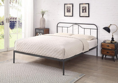 Flintshire Furniture Oakenholt King Size 5Ft Black Metal Bed Frame - image 1