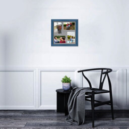 AK Frames 12X12 Navy Blue Classic Multi Photo Frame With Mid Grey Mount - Holds 4 Apertures (4X) 6X4 Photos - thumbnail 3