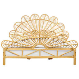 Beliani Bed Rattan Florentine 180 X 200 Cm (Eu Super King) Light Brown - thumbnail 5