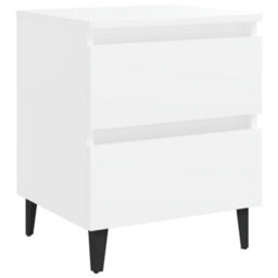 Berkfield Industrial Bed Cabinets 2 Pcs White 40X35X50 Cm Engineered Wood - thumbnail 3