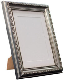 Frames By Post Shabby Chic Gun Metal Frame With White Mount For Image Size 5 X 3.5 Inch - thumbnail 3