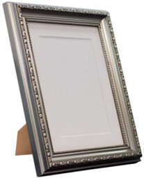 Frames By Post Shabby Chic Gun Metal Frame With White Mount For Image Size 5 X 3.5 Inch - thumbnail 2