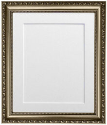 Frames By Post Shabby Chic Gun Metal Frame With White Mount For Image Size 5 X 3.5 Inch