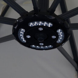 Sweeek - Led Light For Centre Pole And Cantilever Parasols Black 19X19X3 Cm - Led Lamp - thumbnail 2